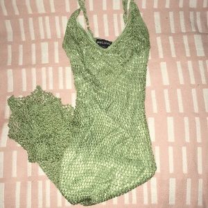 WET SEAL Sage Green Body Con Dress